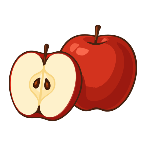 リンゴのイラスト【無料フリー素材】フルーツ素材(PNG・商用利用可)