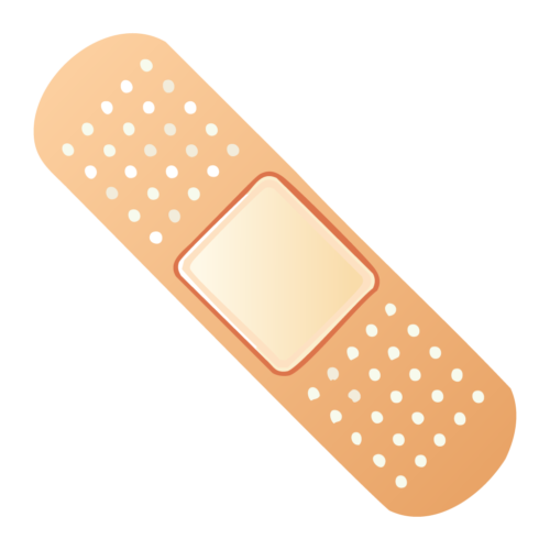 絆創膏のイラスト【無料フリー素材】日用品素材（PNG・商用利用可）