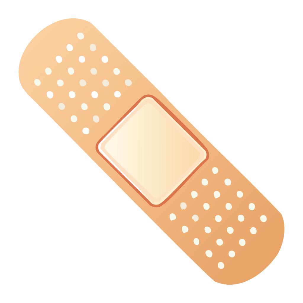 絆創膏のイラスト【無料フリー素材】日用品素材（PNG・商用利用可）