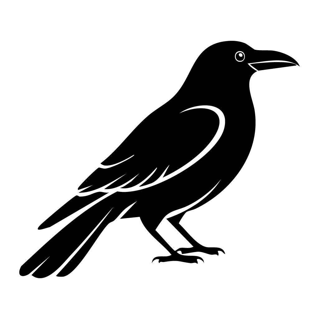 カラスのイラスト【無料フリー素材】生き物の素材（PNG・商用利用可）