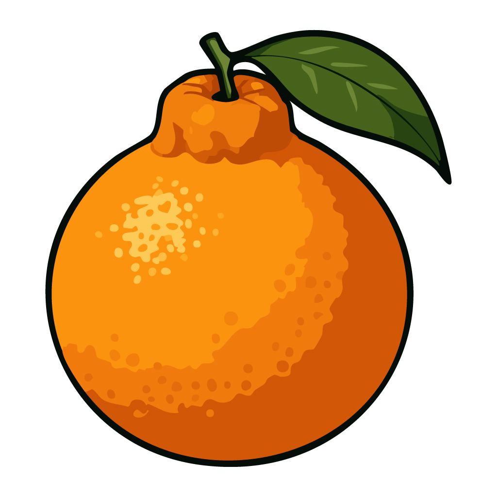 デコポンのイラスト【無料フリー素材】フルーツ素材（PNG・商用利用可）
