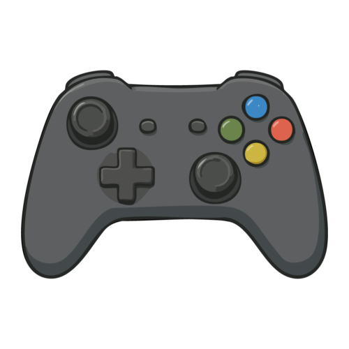 ゲームパッドのイラスト【無料フリー素材】P周辺機器素材(PNG・商用利用可)