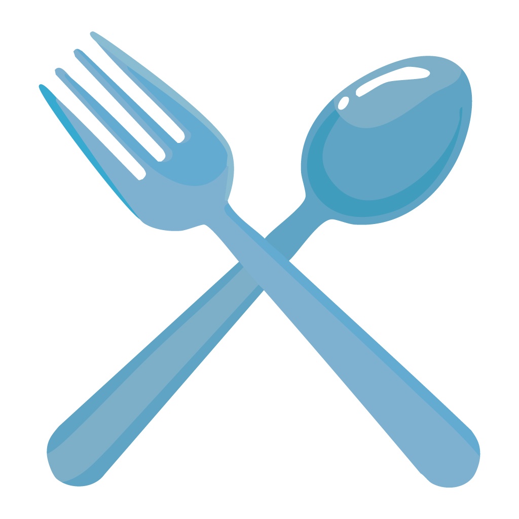 プラスチック製のスプーンとフォークのイラスト【無料フリー素材】日用品素材（PNG・商用利用可）