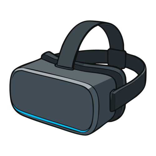 VRゴーグルのイラスト【無料フリー素材】PC周辺機器素材(PNG・商用利用可)